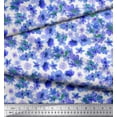thumbnail image 3 of Soimoi Blue Modal Satin Fabric Floral Fabric Prints by Yard 42 Inch Wide, 3 of 3