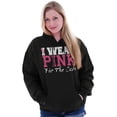 thumbnail image 5 of I Wear Pink For The Cure Warrior Hoodie Sweatshirt Women Brisco Brands S, 5 of 6