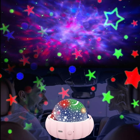 

dwsnxt Star Projector Night Light - Multiple Colors Suitable for Kids & Adults Creates a Relaxing Ambience for Bedroom Decor Pink