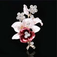 thumbnail image 4 of harmtty Elegant Women Rhinestone Flower Enamel Brooch Pin Cardigan Scarf Corsage Jewelry, 4 of 8