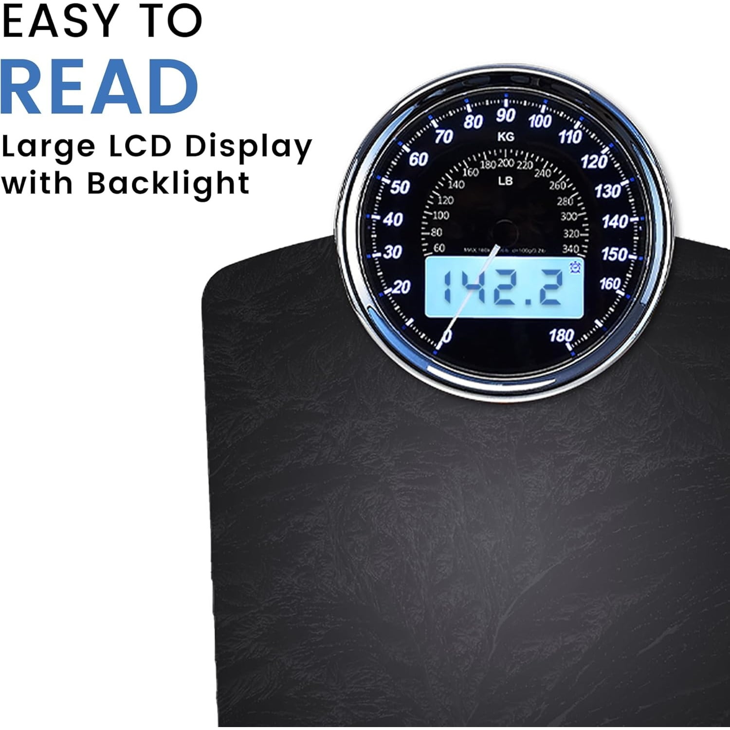 Highly Advance 2-in-1 Digital & Analog Weighing Scale for Body Weight-400lbs, 4 High Precison GX Sensor Accurate, Thick Tempered Glass, Extra Large Display (red) (New Black)