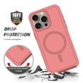 thumbnail image 2 of for iPhone 11 Pro Max Phone Case, Magnetic Case [Compatible with Mag Safe] Solid Color Matte Slim Shockproof Heavy Duty Anti-Fingerprint Anti-Fall Protective Cover for iPhone 11 Pro Max,Darkpink, 2 of 6