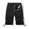 thumbnail image 2 of Npasoilc Cargo Shorts for Men Buton Zipper Straight-Leg Shorts with Multi Pockets Lightweight Hiking Outdoor Athletic Fitness Shorts Casual Loose Sports Shorts, 2 of 3