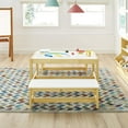 thumbnail image 7 of MUSEHOMEINC Wooden 3 In 1 Kids Toddlers Play Table and Bench Chair Set, 7 of 7