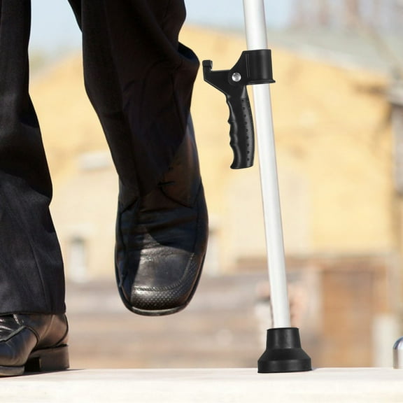 Soimiss Cane Aid Walking Cane Holder Black Plastic Mobility Aid Daily Use 1Set