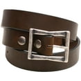 thumbnail image 3 of 1 3/8 Olive Re-Tanned Leather Belt Center Bar Buckle Old Silver Finish, 3 of 4
