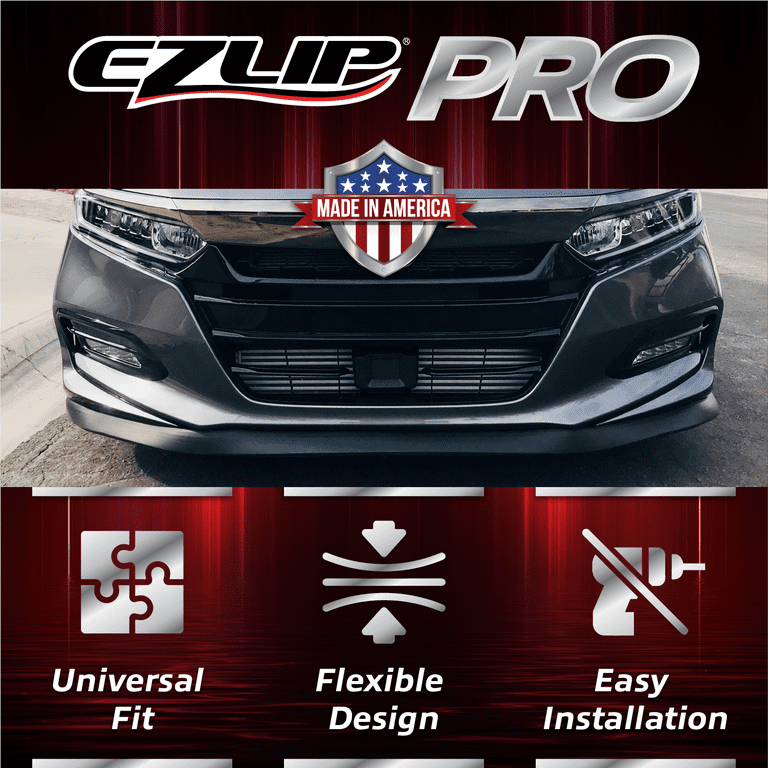 EZ Lip Front Splitter PRO – Universal Fit 2-inch Lip Spoiler, Car Accessory  to Protect and Customize Your Ride, Black