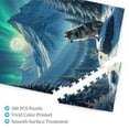 thumbnail image 3 of 500 Piece Jigsaw Puzzle For Adults Arctic Wolf Under The Aurora Challenging And Relaxing Winter Landscape Puzzle Fun Brain Teaser Great Gift Idea Home Decor, 3 of 7