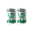 thumbnail image 2 of Saft 1/2 AA 3.6 V Lithium Battery with Tabs LS14250 Non Rechargeable Pack of 2 With Loopacell Cloth, 2 of 6