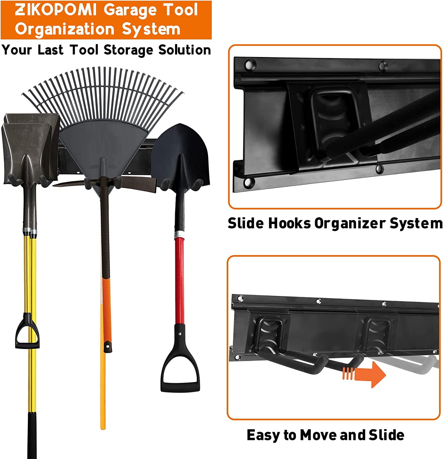 Garage Storage Hooks Heavy Duty, 6 inch Utility Wall Mount Hanging Garage  Tool Organizers for Ladders, Chairs, Bicycles, Garden Tools and Bulk Items