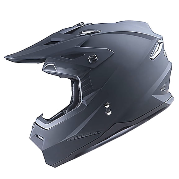 1Storm Youth Kids Motocross Helmet BMX MX Helmet Youth_HF801 Teenager Racing Style Matt Black