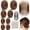 Light Brown, variant on 63Pcs Hair Bun Maker Set with 8 pcs Hair Buns for Women, 10 Hair Nets Invisible, 40 U Pins, 5 Elastic Ties for Ballet, Work, Women