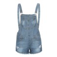 thumbnail image 3 of Aayomet Womens Jumpsuits Dressy Romper Jeans Casual Color Womens Solid Short Overalls Fashion Jumpsuits Women's Jumpsuit,Light Blue L, 3 of 5