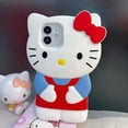 thumbnail image 1 of Sanrio 3D Stereoscopic Hello Kitty Cases For iPhone 14 13 12 11 Pro Max Mini XR XS 7 8 Plus Cartoon Soft Shockproof Back Cover ZR, 1 of 7