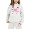 thumbnail image 4 of Afdoent Kids Toddler Girls Clothing Set Winter Hoodie And Joggers Comfy Casual Clothes With Stylish Print 12-13 Years, 4 of 4