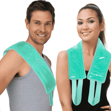 EverRelief Hot or Cold Gel Bead Neck & Shoulder Pain Relief Wrap & Compress (Large)
