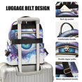 thumbnail image 4 of JIALIOU Mini Backpack Purse for Women Quilted Casual Daypack Small Travel Shoulder Bag, Watercolor Eye with Butterfly, 4 of 7