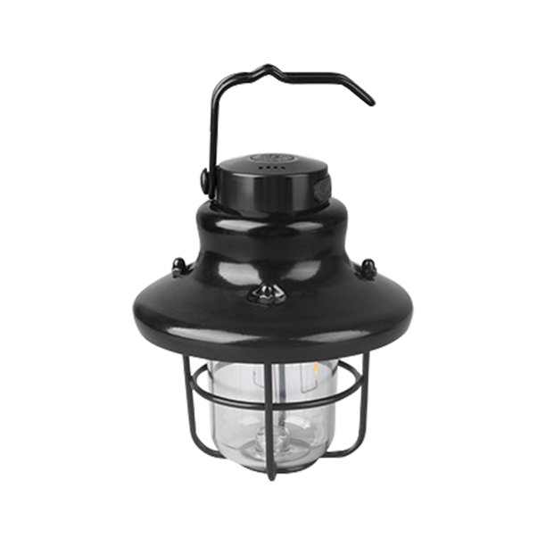 Lámpara de campamento vintage luz de viaje regulable resistente al agua para exteriores (negro B) Ehuebsd Para estrenar