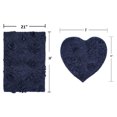thumbnail image 6 of Home Weavers Modesto Bath Rug 100% Cotton Non-Slip Bathroom Rug Set Machine Washable Bath rug-21"x34", Heart Shape Rug- 25"x25", Navy Color 2 Piece Bath rug set, 6 of 8