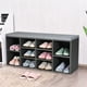 thumbnail image 4 of Costway Banco Zapatero con Asiento de Cojín Banco para Cambiar Zapatos Estantería de Aglomerado para Pasillo Entrada Dormitorio Salón 104 x 30 x 48 cm, 4 of 9