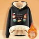 thumbnail image 2 of WILLBEST Sudadera Larga para Mujer Womens Casual Plus Velvet Christmas Series Printed Long Sleeve Hooded Sweatshirt Grande, 2 of 4
