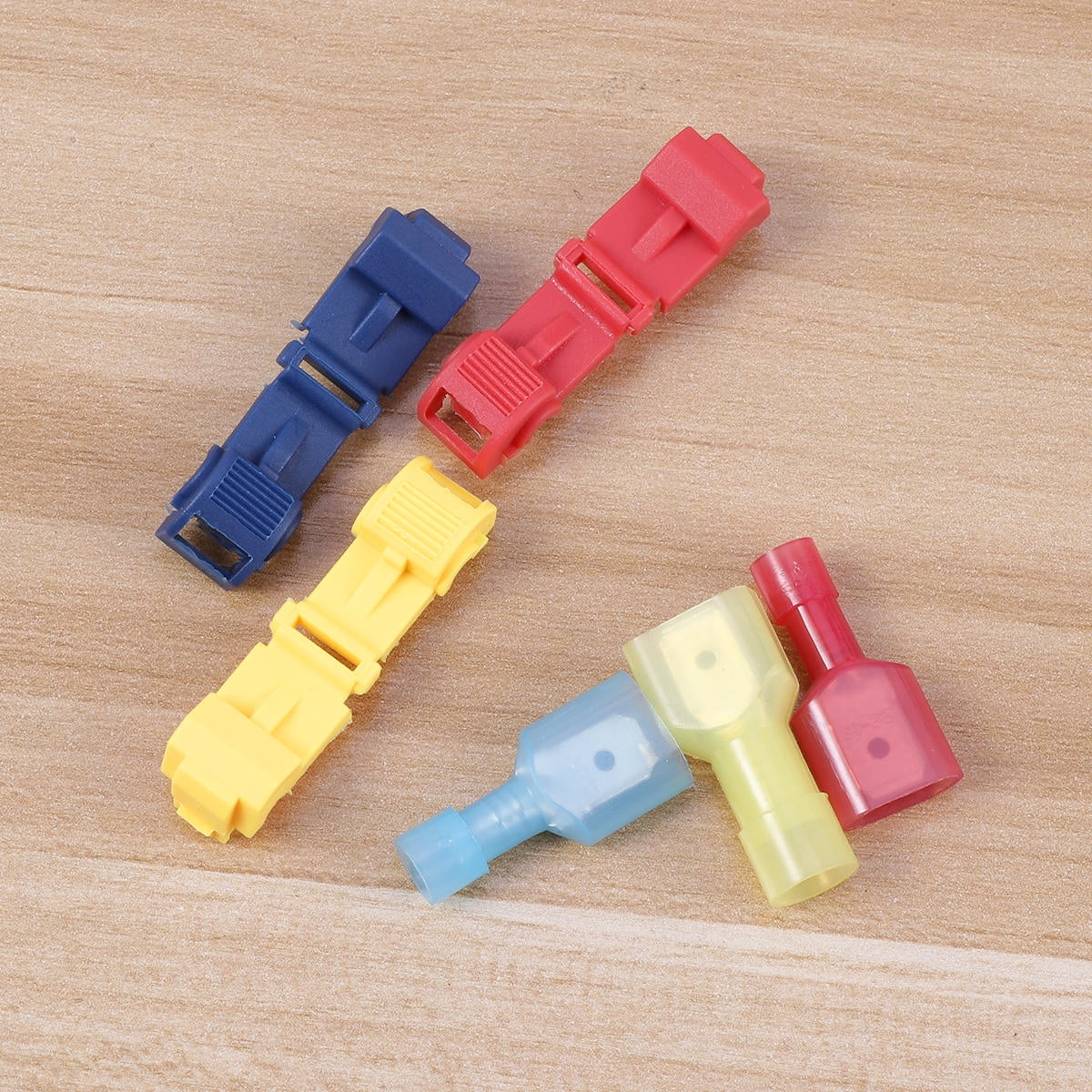 OUNONA 720 pcs T Shape Copper Insulation Terminals Heat Shrink Wire Crimp Connector Cold Pressed Insulated Cord Wire End Terminals