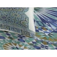thumbnail image 3 of Ambesonne Moroccan Quilted Coverlet 3 Pcs, Eastern Ceramic Tile, King Size, Pale Coffee Turquoise, 3 of 4