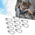 thumbnail image 2 of Ecomeon Stainless Steel Snap Hook,10Pcs Snap Hook Stainless Steel Safety Rope Spring Carabiner Hanging Buckle Accessories,Spring Carabiner, 2 of 8