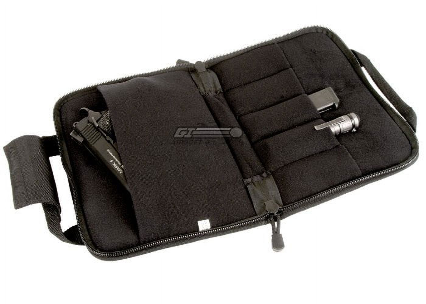 UTG Deluxe Single Pistol Case, Black, Size: Length 11" x Height 8"