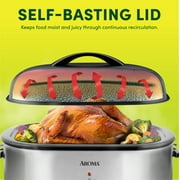 Aroma 22Qt Electric Roaster Oven with Removable Pan and Granite Enamel Finish