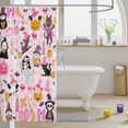 thumbnail image 3 of Manfei Halloween Ghost Print Shower Curtain 72Wx84L,Ghost And Pumpkin Bathroom Shower Curtain, 3 of 5