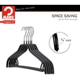 thumbnail image 3 of by Reston Lloyd Silhouette Series Non-Slip Space Saving Clothes Hanger with Bar & Hook for Pants and Skirts, Style 41/FRS, Set of 5, Black, 3 of 4