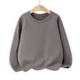 thumbnail image 4 of Spazoro Boys Pullover Sweatshirt, Relaxed Fit Soft Long Sleeve Crewneck Basic Casual Layering Tops for Daily Wear Dark Gray Size 12-13, 4 of 7