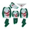 thumbnail image 7 of KOMOO Christmas Family Matching Pajamas for The Whole Family Cartoon Elk Print Tops Striped Pants Xmas Pajamas Parent-Child Outfit Pjs, 7 of 7