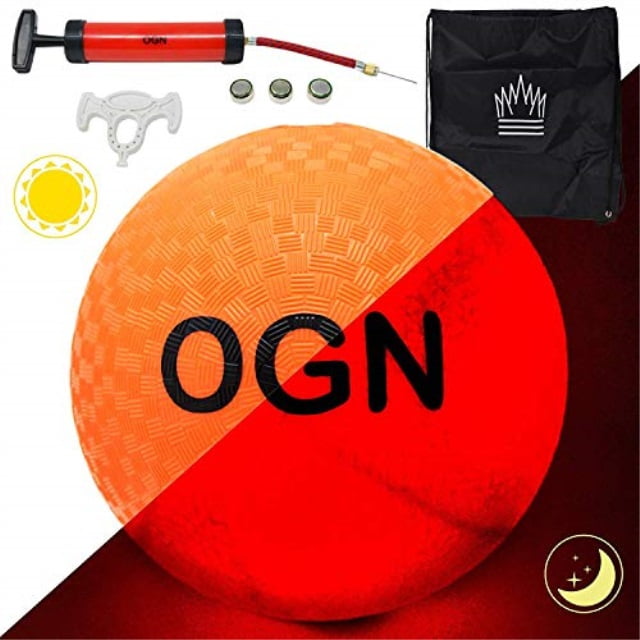 outdoor games light up kickball with pump and bag light up the night