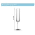 thumbnail image 2 of Champagne Flutes 6 OZ Square Champagne Glasses Stemmed Coupes Reusable Wedding Toasting Glasses 12 Pack, 2 of 5