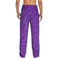 thumbnail image 3 of Balery Glitter Purple print Men's Pajama Pants,Ultra Lightweight Pjs,Lounge Pant-X-Large, 3 of 9
