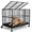 Black, variant on TIME RAY 48 Inch Heavy Duty Dog Crate Cage for Large Dog with Steel Escape Proof, Indoor & Outdoor Double Doors,Lockable Wheels and Removable Tray,Black