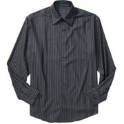 Angle View: Men's Long-Sleeve Button-Down Stripe Shirt