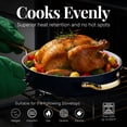 thumbnail image 5 of Gotham Steel Modern 12 Inch Ceramic Frying Pan Non Stick with Lid, 4 Quart Large Jumbo Cooker with Helper Handle, Saute Pan Nonstick Skillet, Nonstick Deep Frying Pan with Lid, Navy, 5 of 8