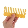 thumbnail image 3 of Unique Bargains 1 Pc Wave-shaped Hair Comb Yellow Acetate Sheet, 3 of 5