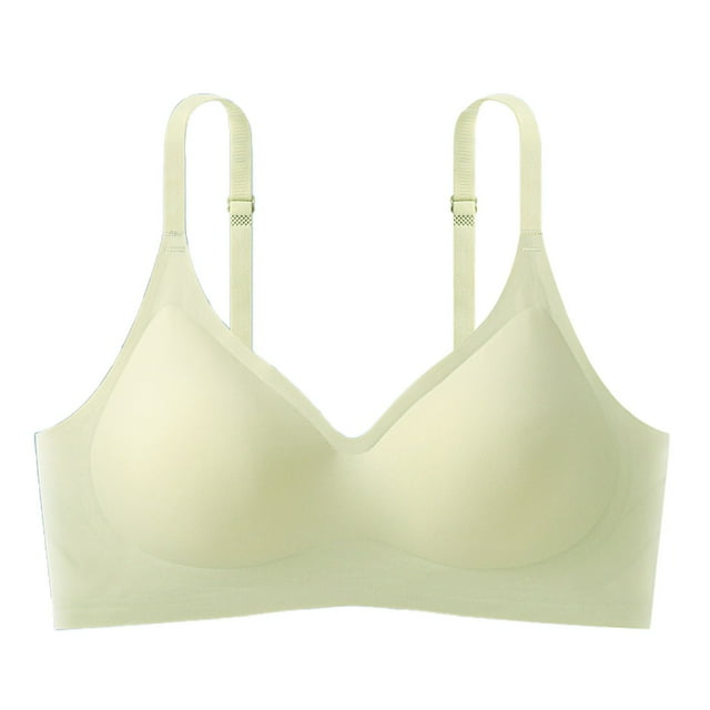 Brasier Mujer Tela de Mantequilla Ropa Interior sin Costuras Transpirable Absorbente de Sudor Espalda Push up Push up Sujetador de Gel de Gelatina Caído Grande