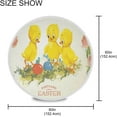 thumbnail image 2 of SKYSONIC Easter Eggs Greens Round Tablecloth 60inch Indoor Wrinkle Free, Cute Chicks Circular Lace Table Cover Washable for Kitchen Party BBQ Dining Decor, 2 of 7