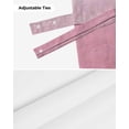 thumbnail image 6 of Tie Up Valance Curtain for Kitchen,Grey Gradient Farm Wood Board Rod Pocket Short Curtains Adjustable Tie-Up Shade Valances,Pink Wooden Grain Window Treatment for Bathroom Living Room Bedroom, 6 of 8