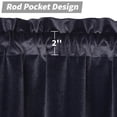 thumbnail image 4 of Shininglove 30inch Velvet Tier Curtains Decorative Curtains (Black 26"x30", Set of 2 ), 4 of 7