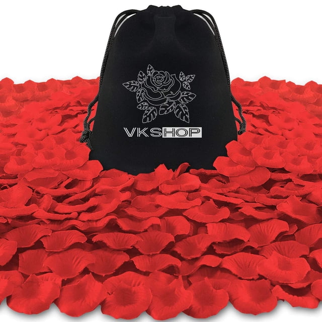 Paquete de 4500 pétalos de rosa roja artificiales para eventos románticos VKshop NA
