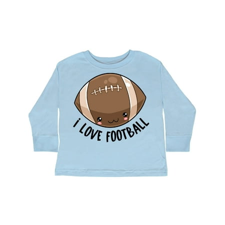 

Inktastic Cute I Love Football Gift Toddler Boy or Toddler Girl Long Sleeve T-Shirt