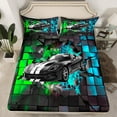 thumbnail image 2 of Erosebridal Fast Car Sheet Set Twin,Extreme Sports Bedding Sets Twin Size,Plaid Buffalo Twin Sheet Sets,Super Cozy Teens Bedroom Decor,3pcs, 2 of 7