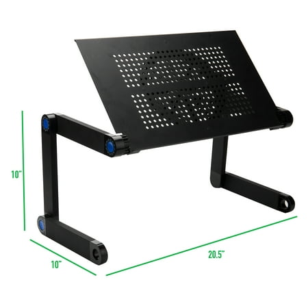 Mind Reader - Lap Desk with Adjustable Legs, - Black