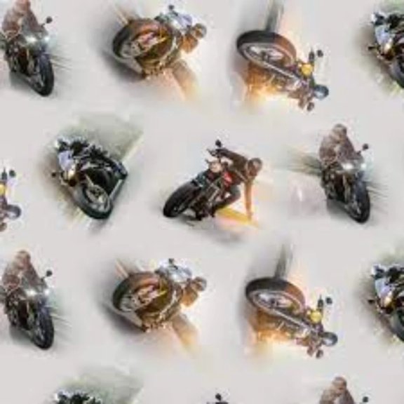 Handmade Valance, Curtain Panel, or Pillow Cover Motorcycle